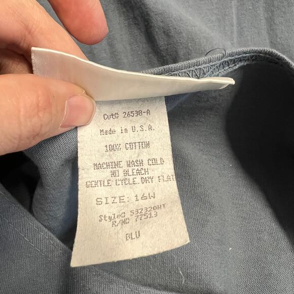 Vintage Piccalino Plus Womens Short Sleeve Dress Size 16W Blue Graphic Pocket - Picture 7 of 7